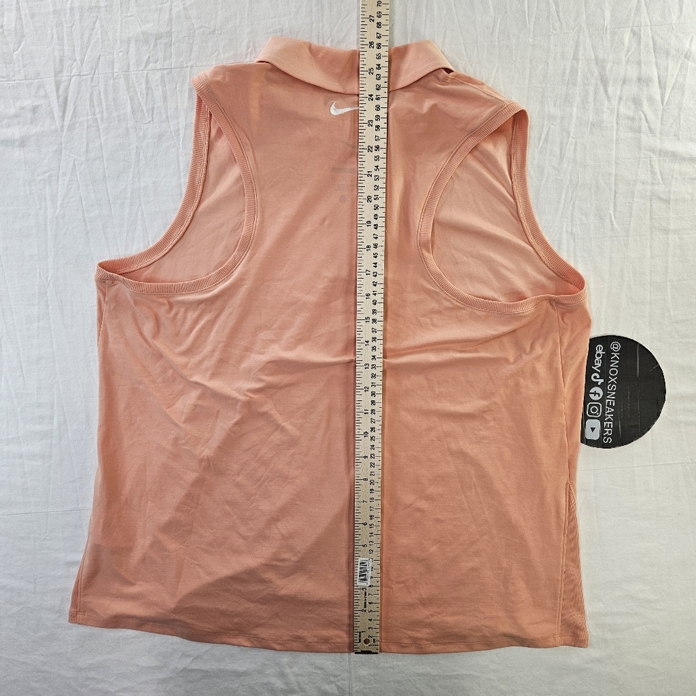 Nike Dri-Fit Victory Sleeveless Golf Polo Apricot FQ1572 Women's Size XLarge - Picture 6 of 6